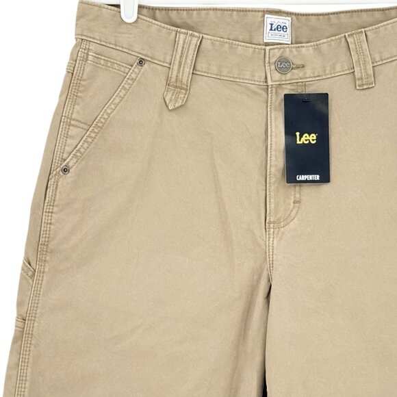 Lee Workwear Men's Carpenter Dark Khaki Shorts Sz 33 Heavy Duty Pockets Tool NWT - Picture 13 of 13